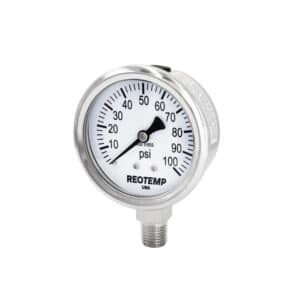 Reotemp® Stainless Steel Industrial Fillable Gauge with 2.5" Dial (PM25C)