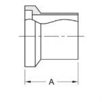 Female Long Weld I-Line Ferrule Dimensions