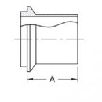 Male Long Weld I-Line Ferrule Dimensions