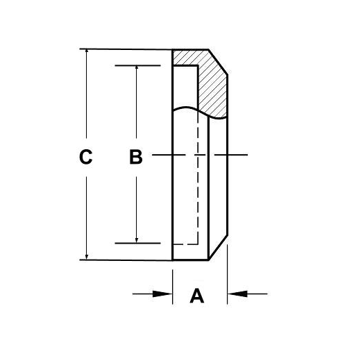 Female I-Line End Cap Dimensions