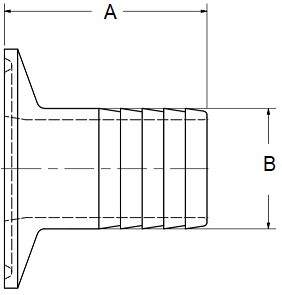 Tri-Clamp Hose Barb Dimensions